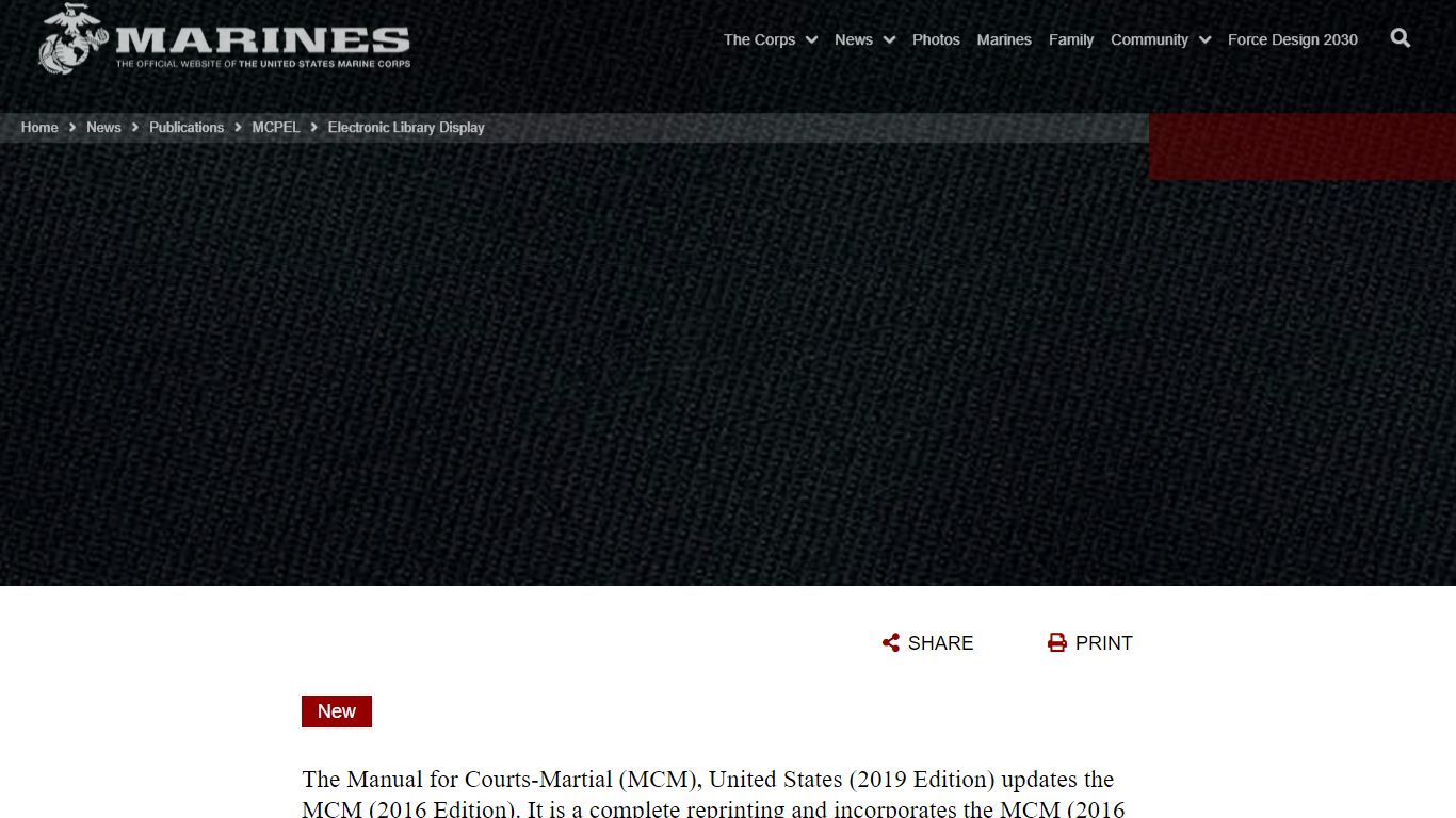 MANUAL FOR COURTS-MARTIAL (2019) - United States Marine Corps